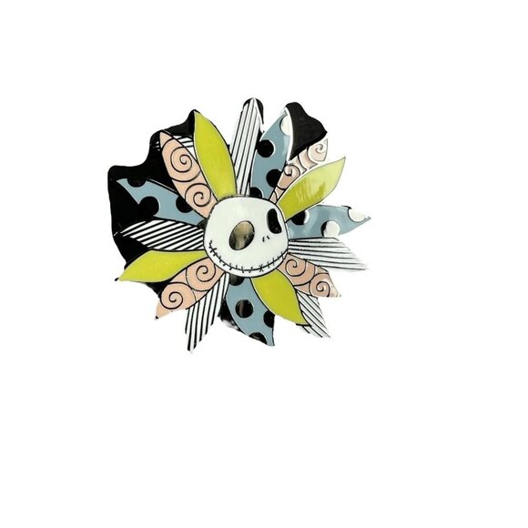 Jack Skeleton Lapel Pin Nightmare Christmas Flower Badge Brooch Gift Accessories - Picture 1 of 9